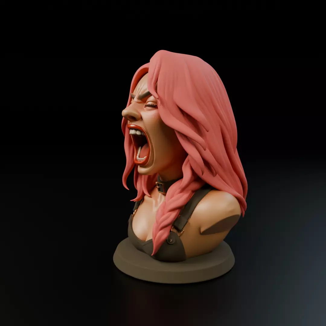 bust of woman 3D print model_10