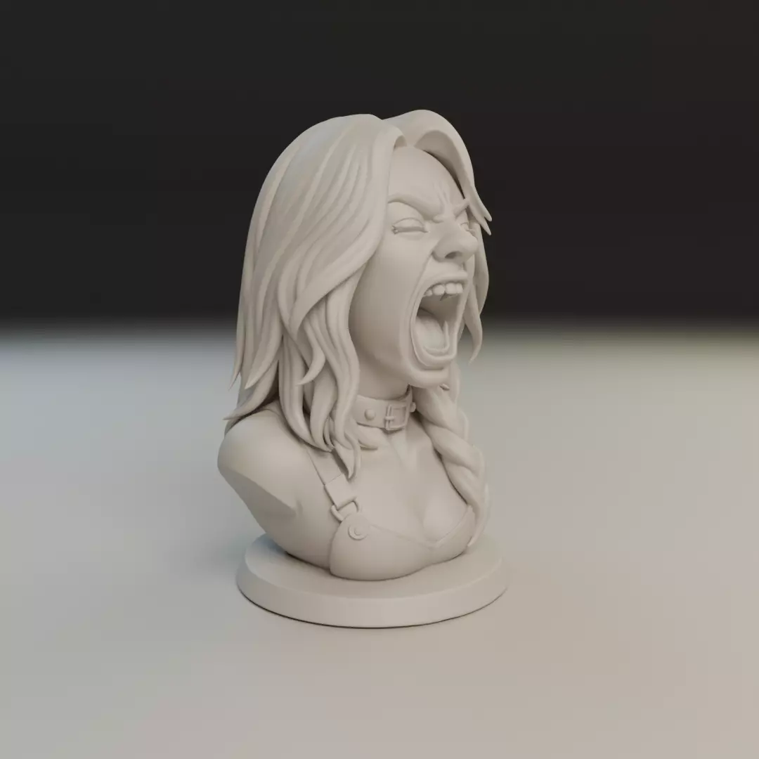 bust of woman 3D print model_11