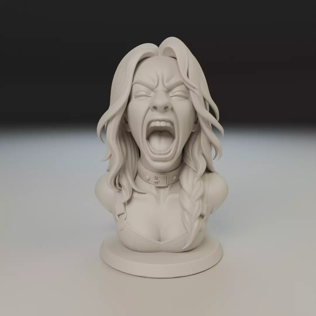bust of woman 3D print model_15