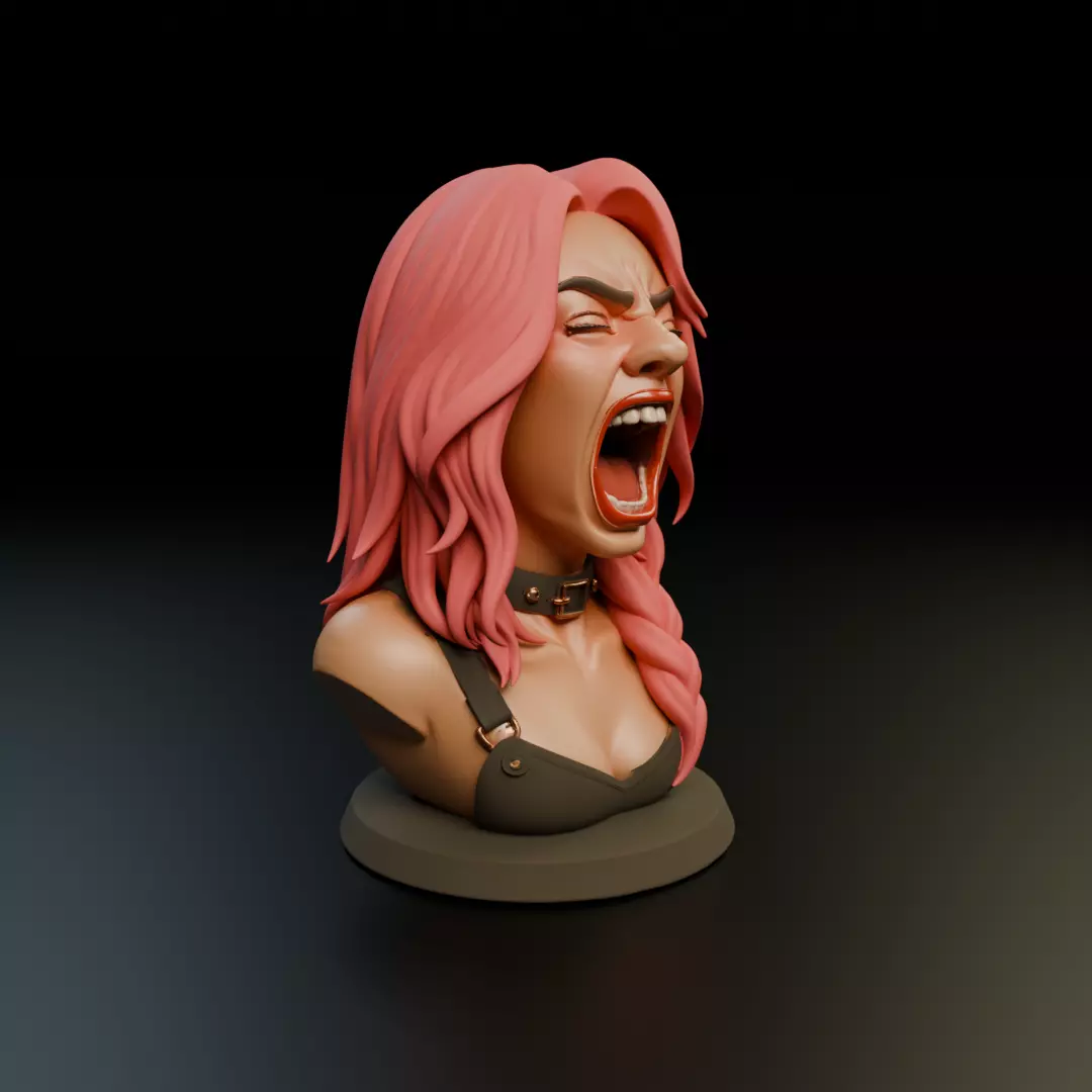bust of woman 3D print model_12