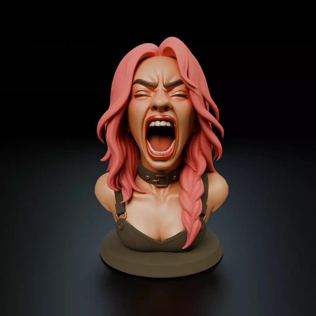 bust of woman 3D print model_16