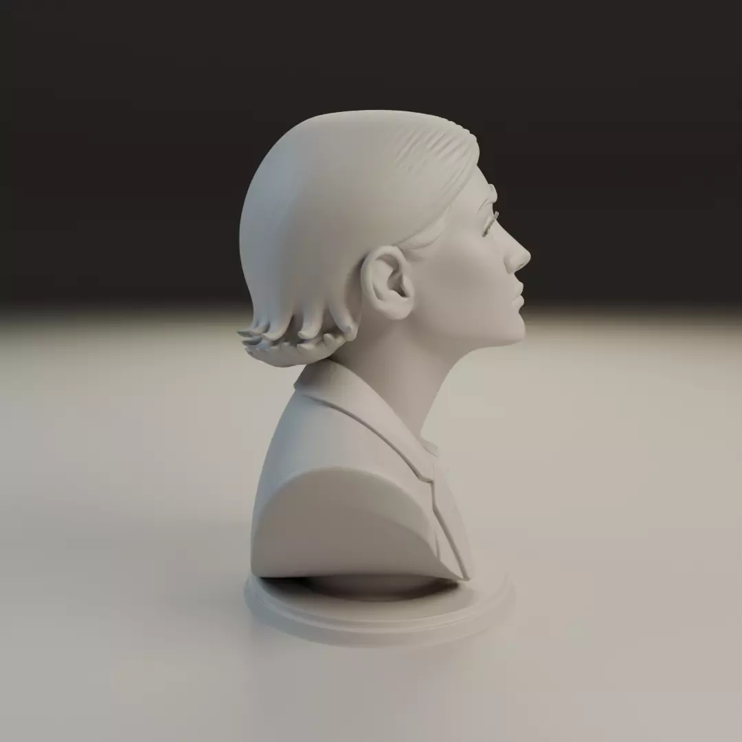 bust of woman 3D print model_2