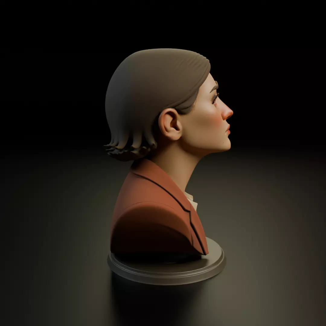 bust of woman 3D print model_1