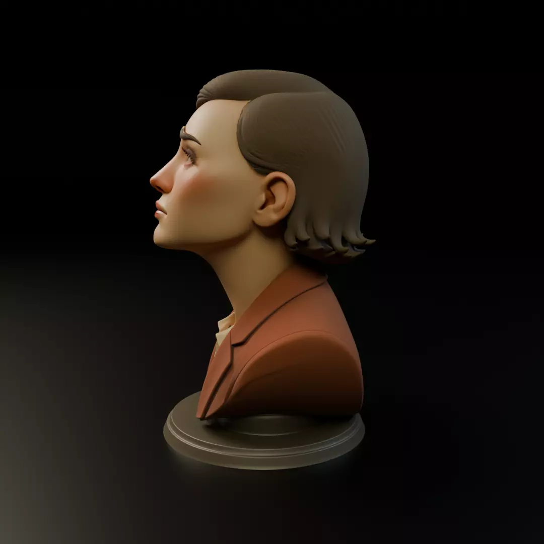 bust of woman 3D print model_3