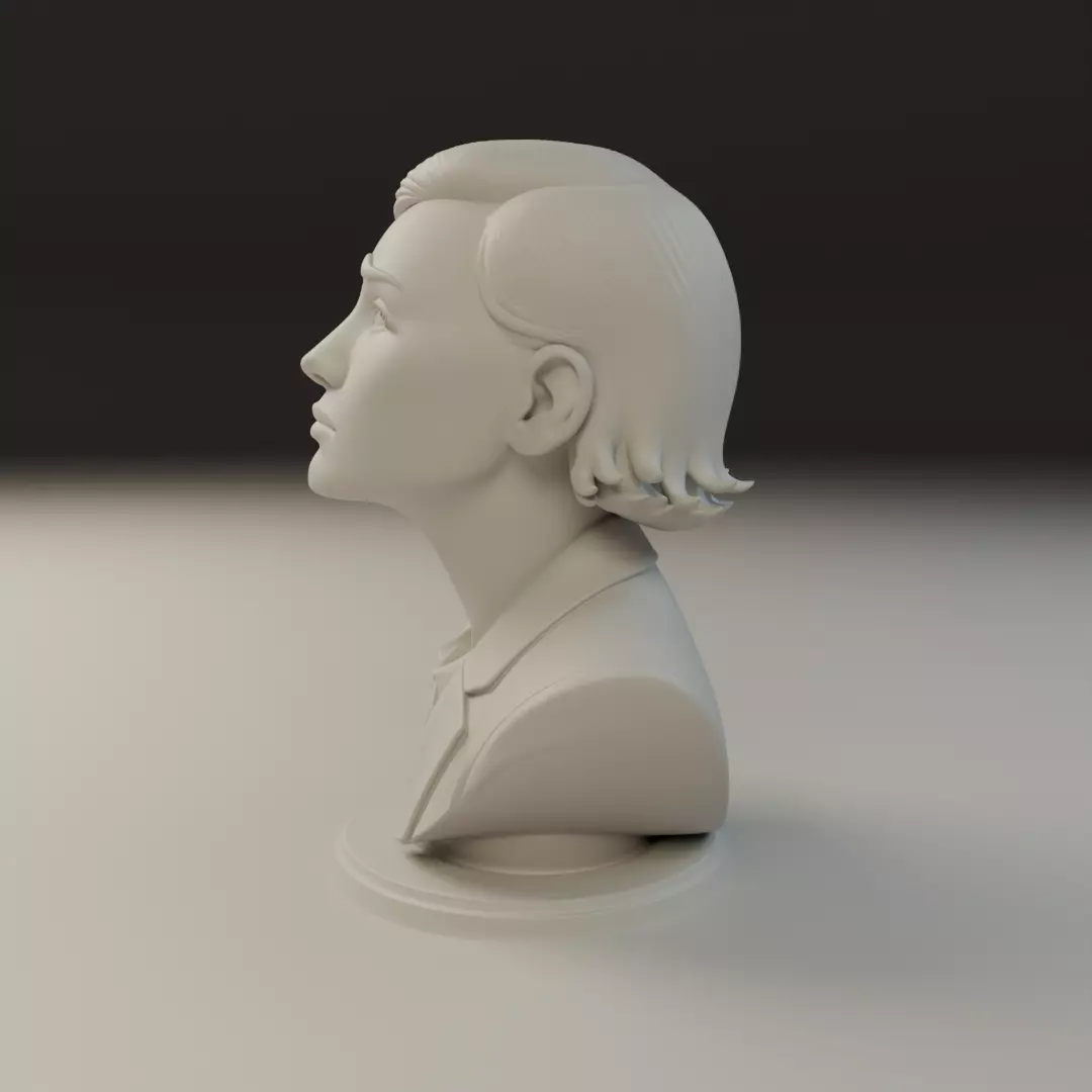 bust of woman 3D print model_4