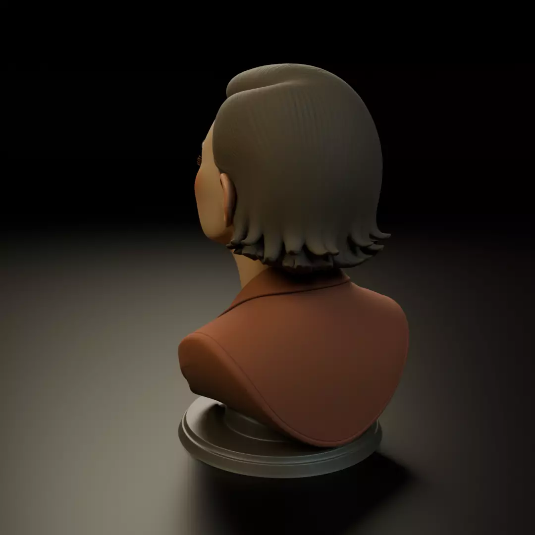 bust of woman 3D print model_7