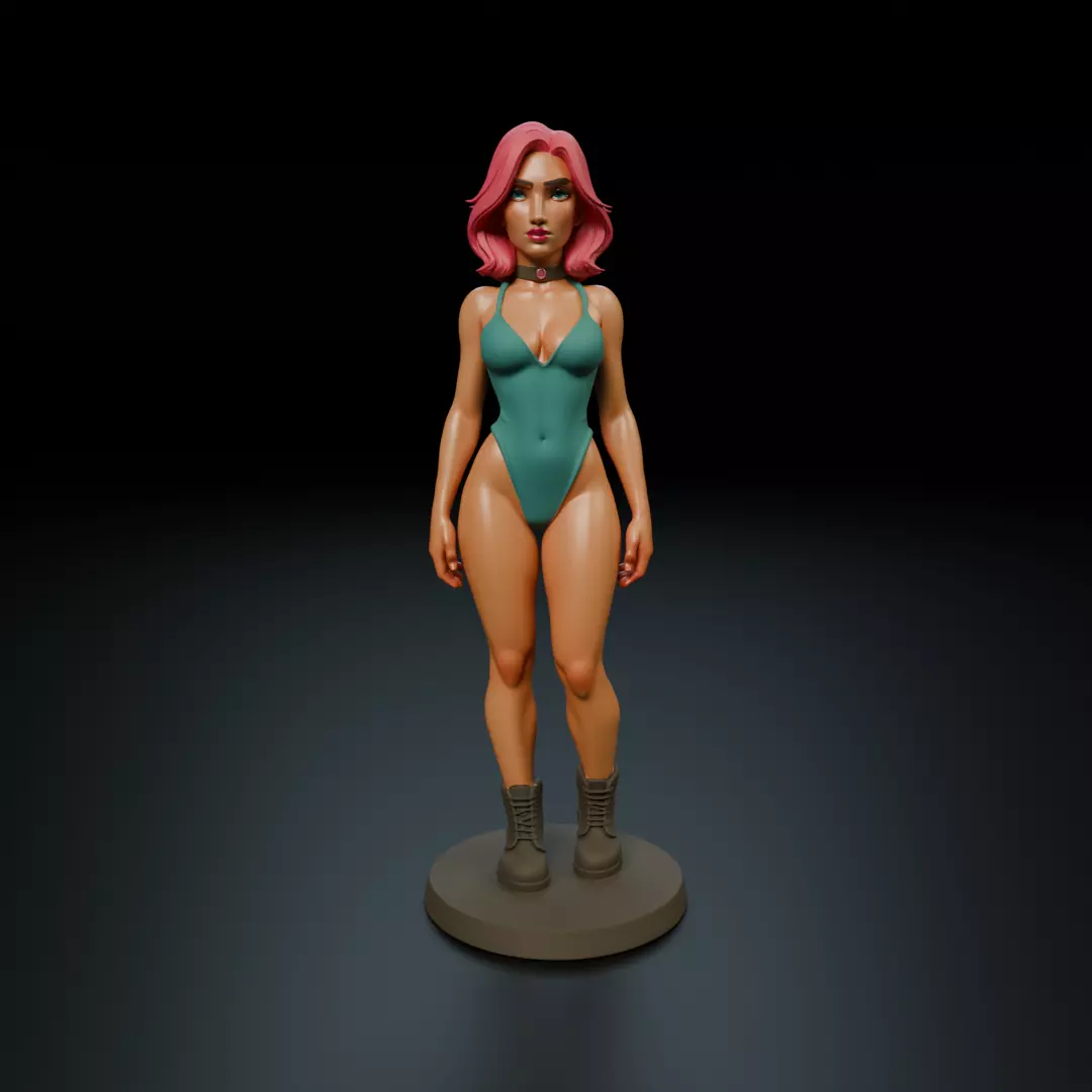 pin up bikini 3D print model_15