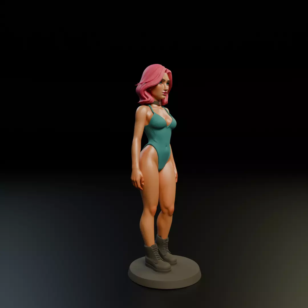 pin up bikini 3D print model_11