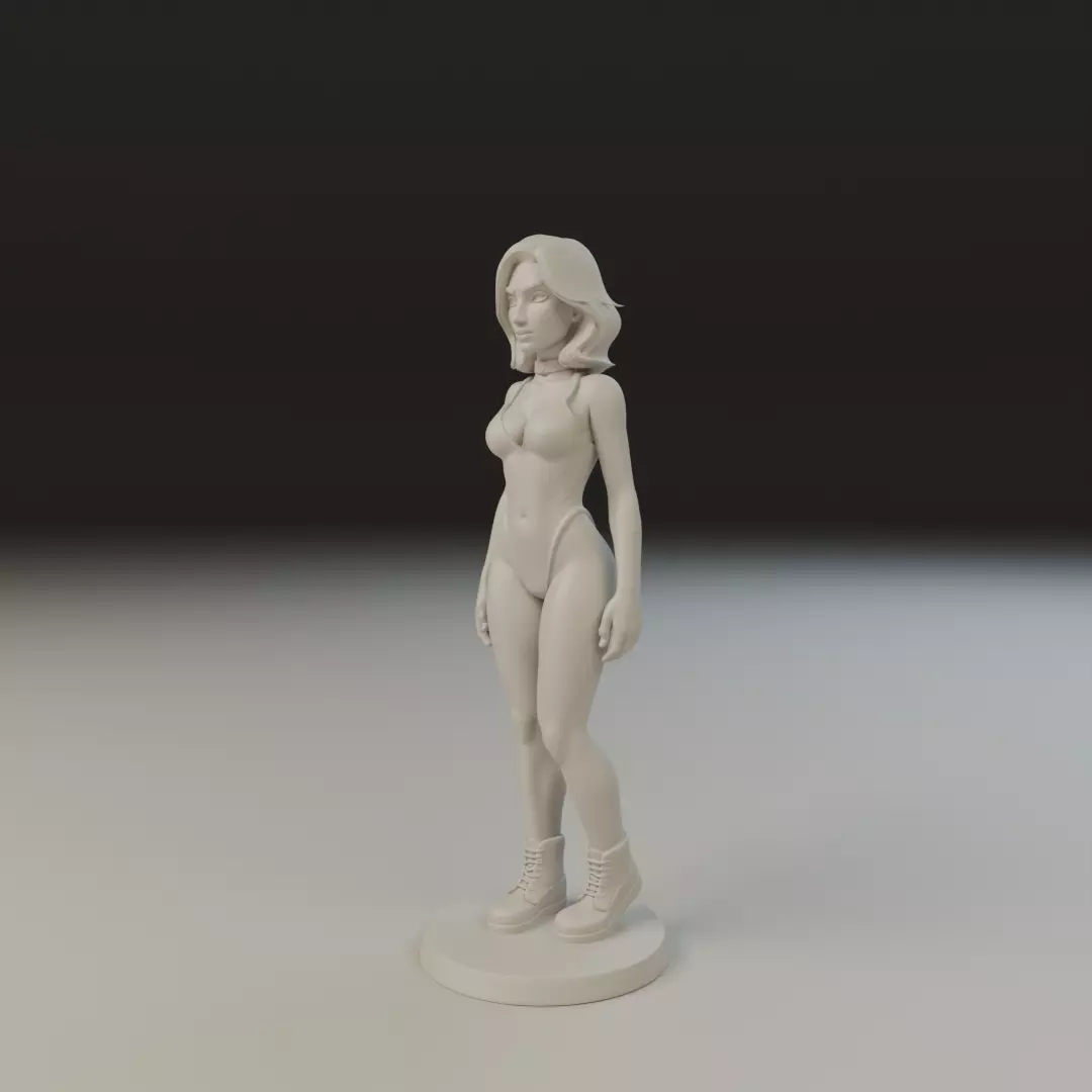 pin up bikini 3D print model_10