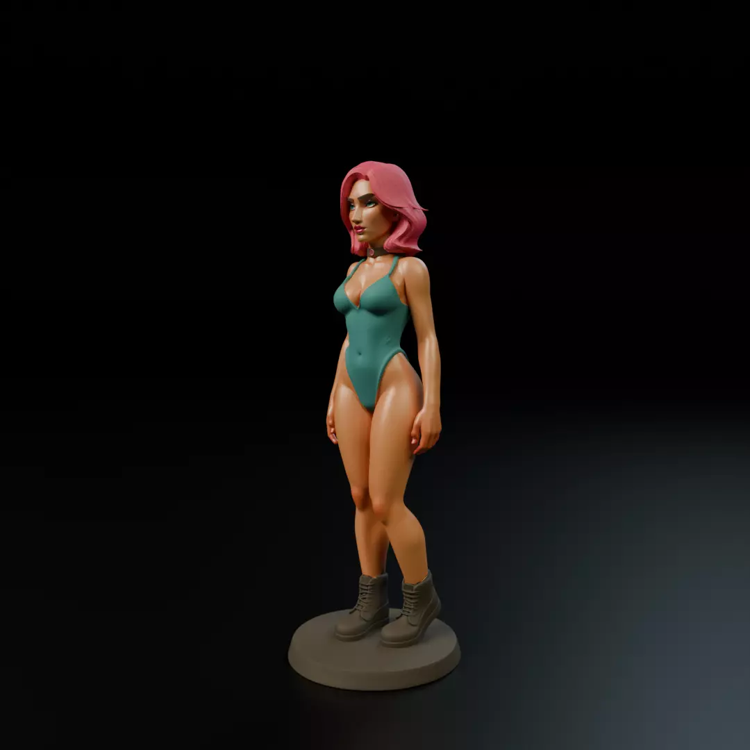 pin up bikini 3D print model_9