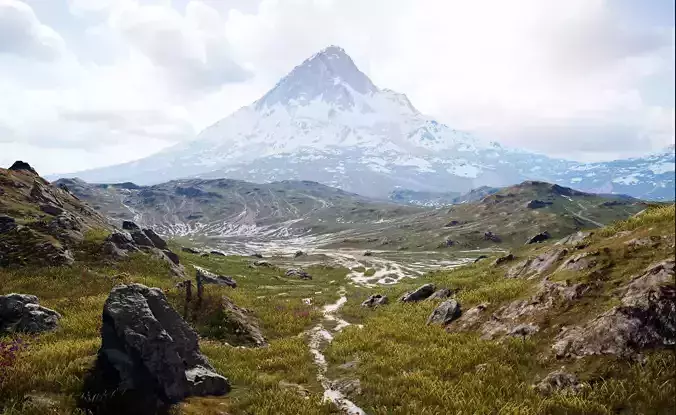 Epic Mountains Pack - Unity Project  - URP version Low-poly 3D model