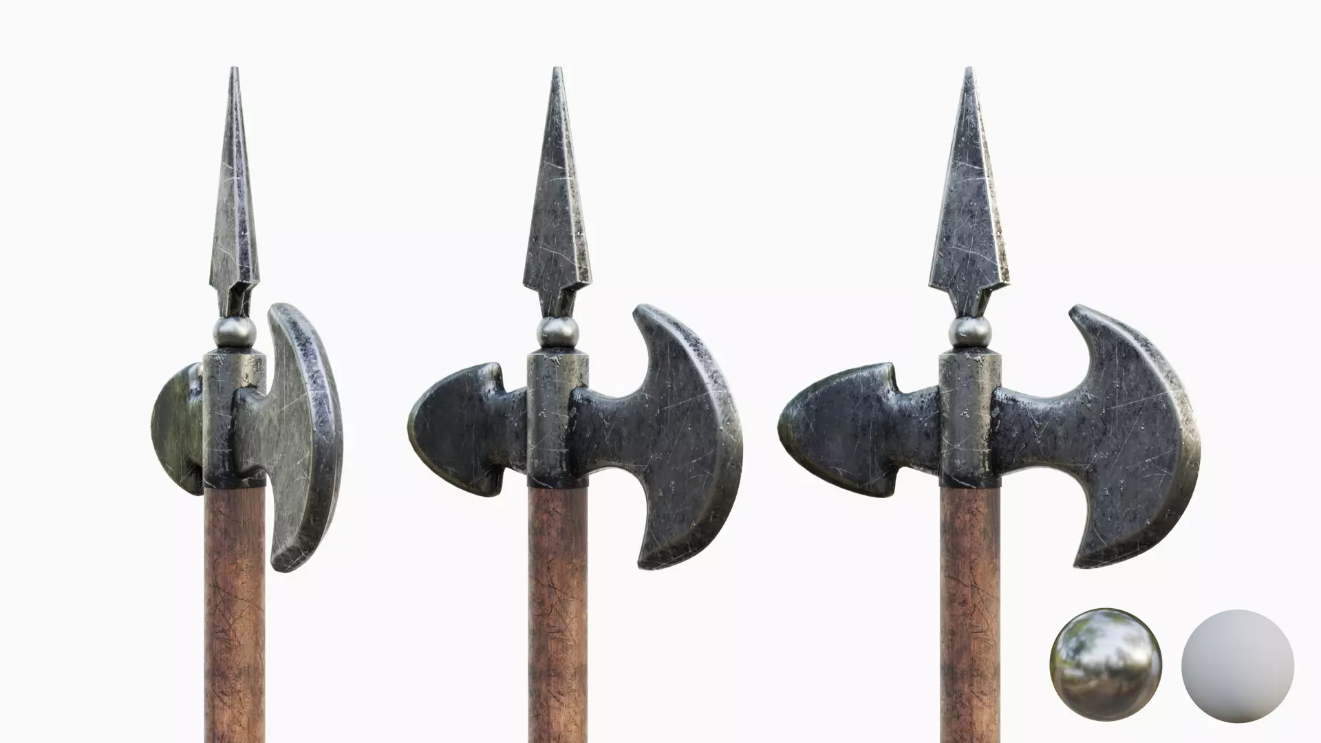 Melee Axe - 02 Low-poly 3D model_2