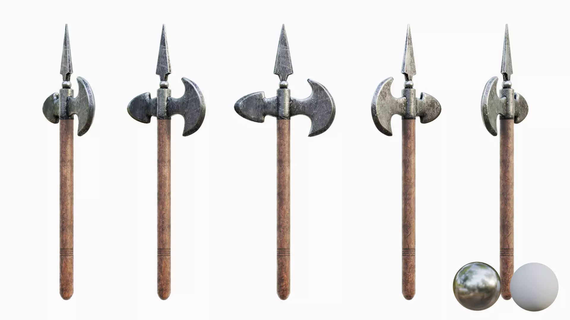 Melee Axe - 02 Low-poly 3D model_0