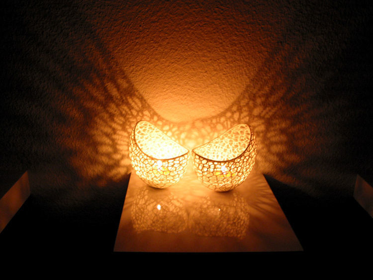 Filigree double wall tealight holder 3D print model_7