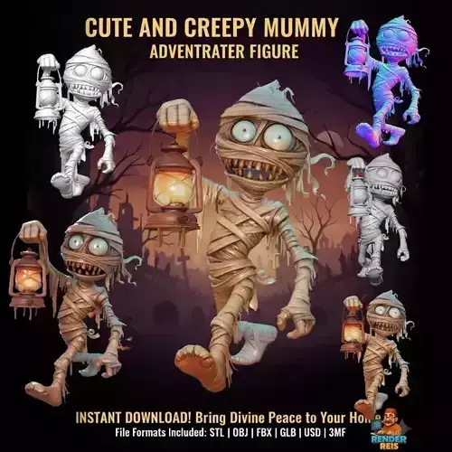 Cute and Creepy Mummy Adventurer Figure