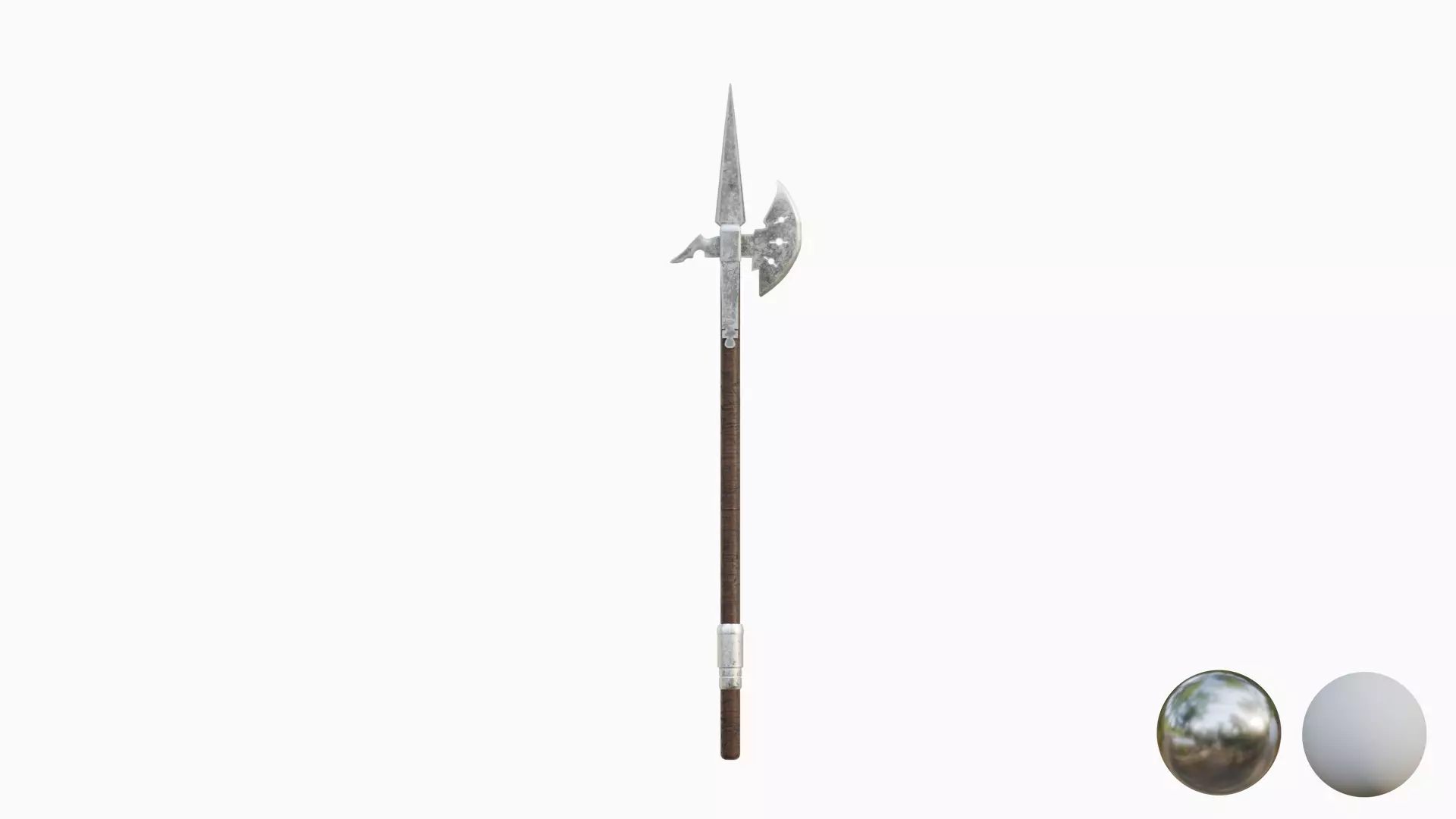 Switzerland Middle age Axe  Low-poly 3D model_1