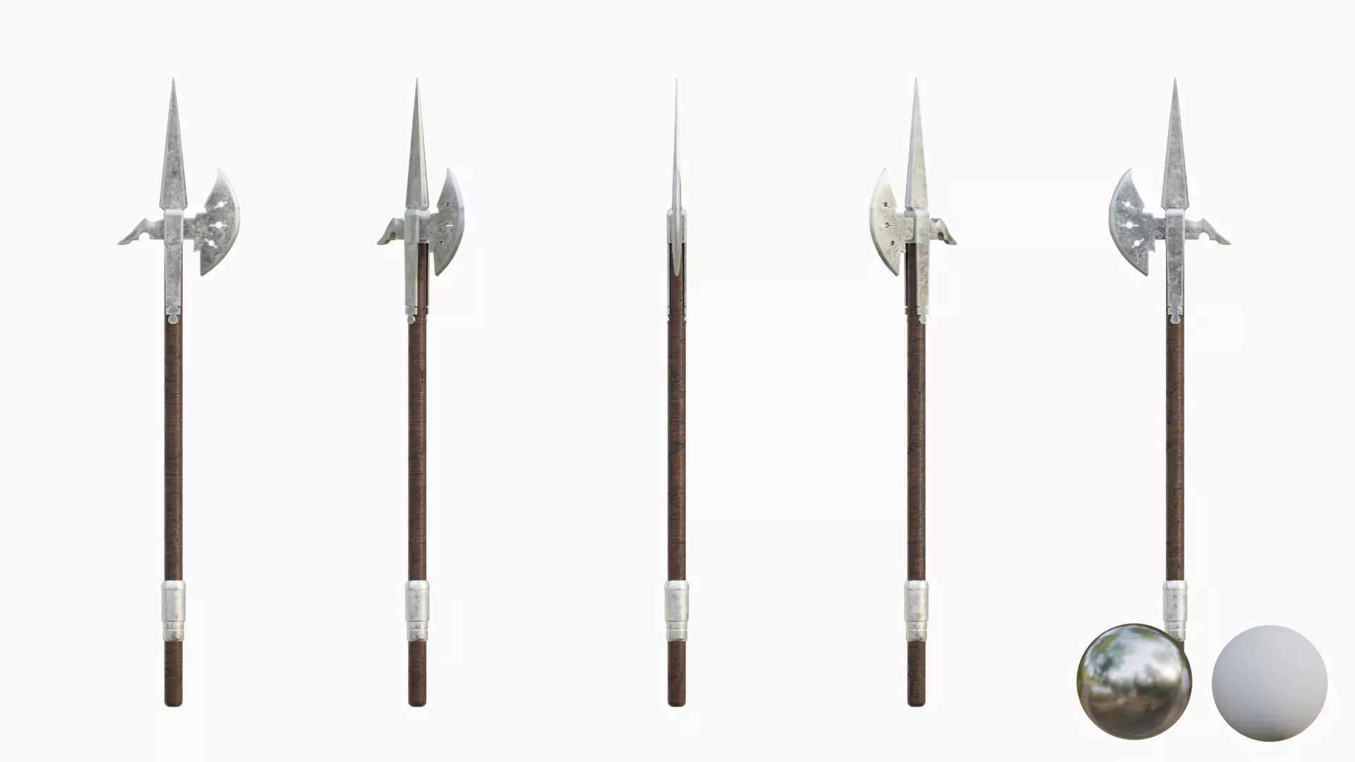 Switzerland Middle age Axe  Low-poly 3D model_0