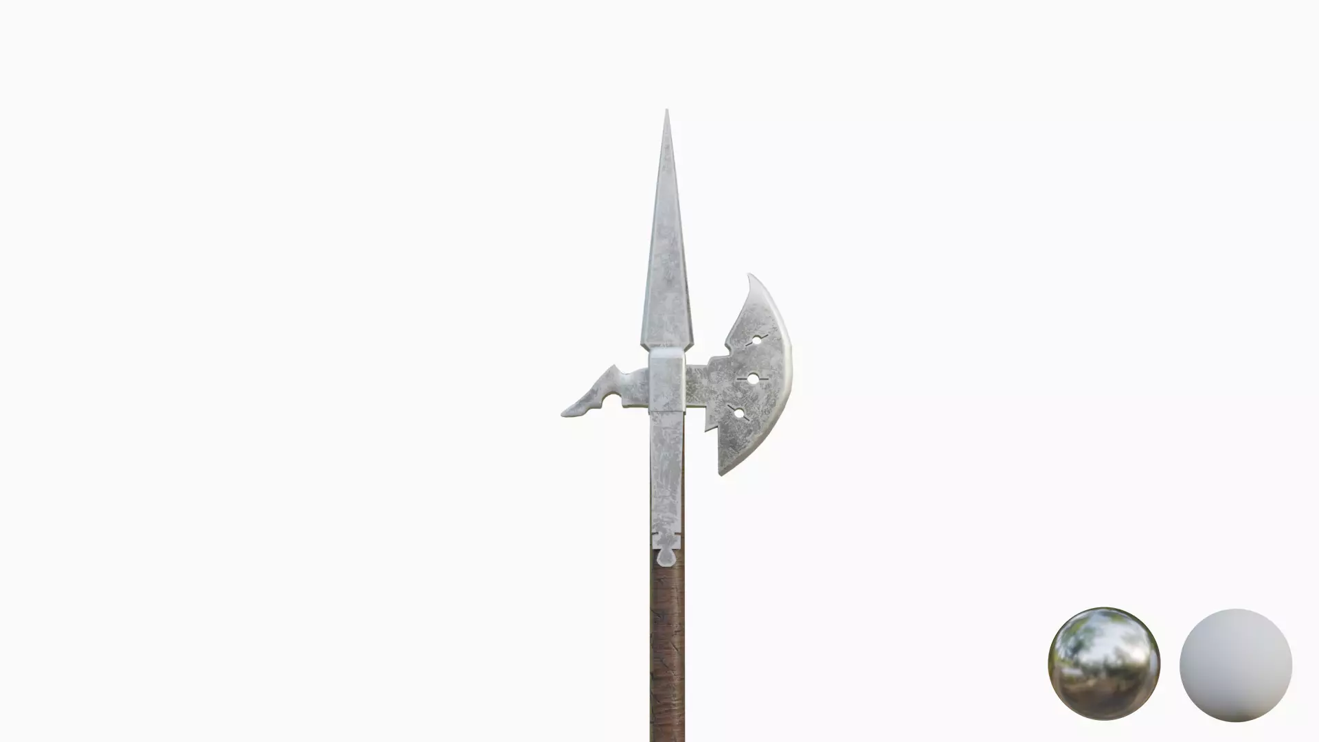 Switzerland Middle age Axe  Low-poly 3D model_3