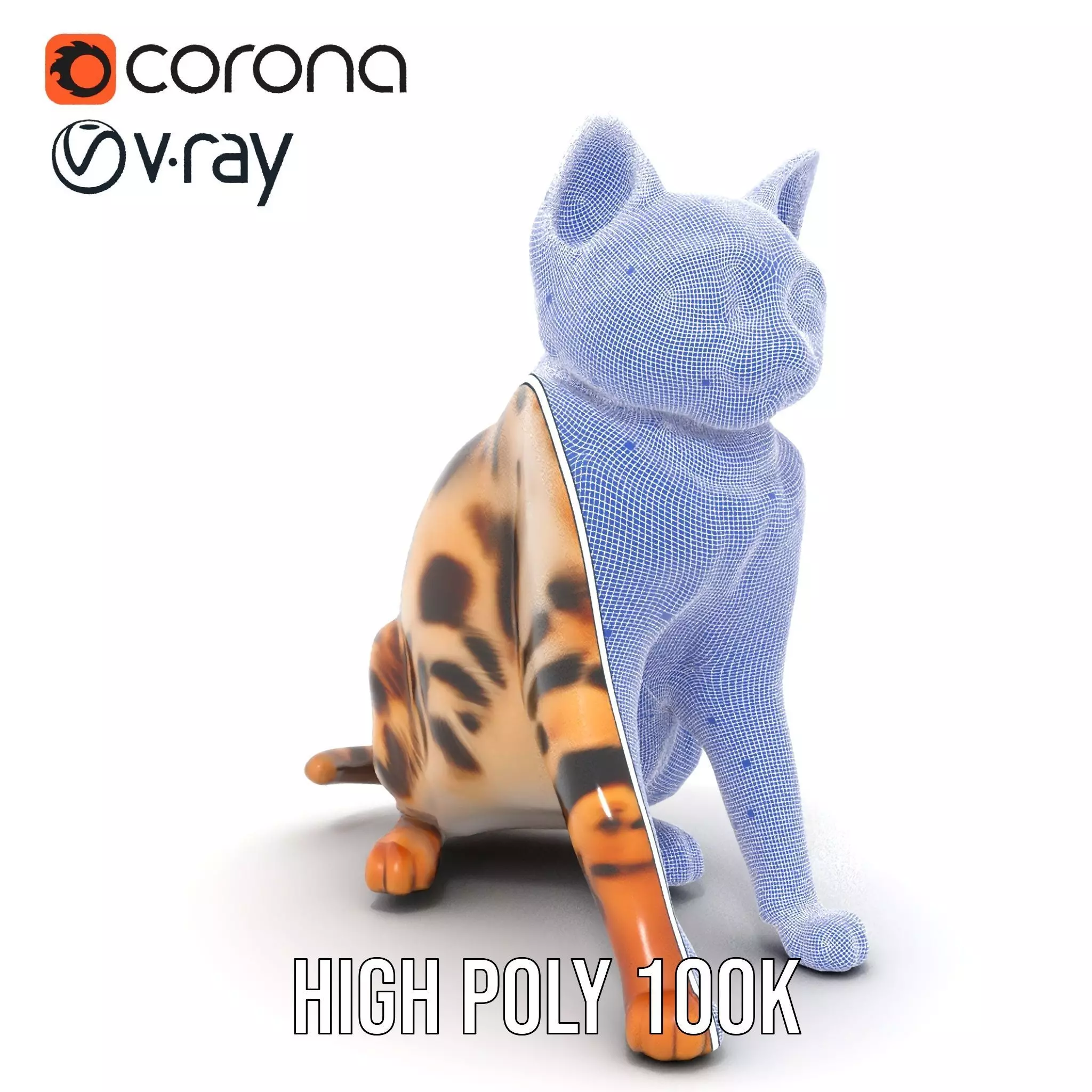 Spotted Bengal Cat model pack Low-poly 3D model_34