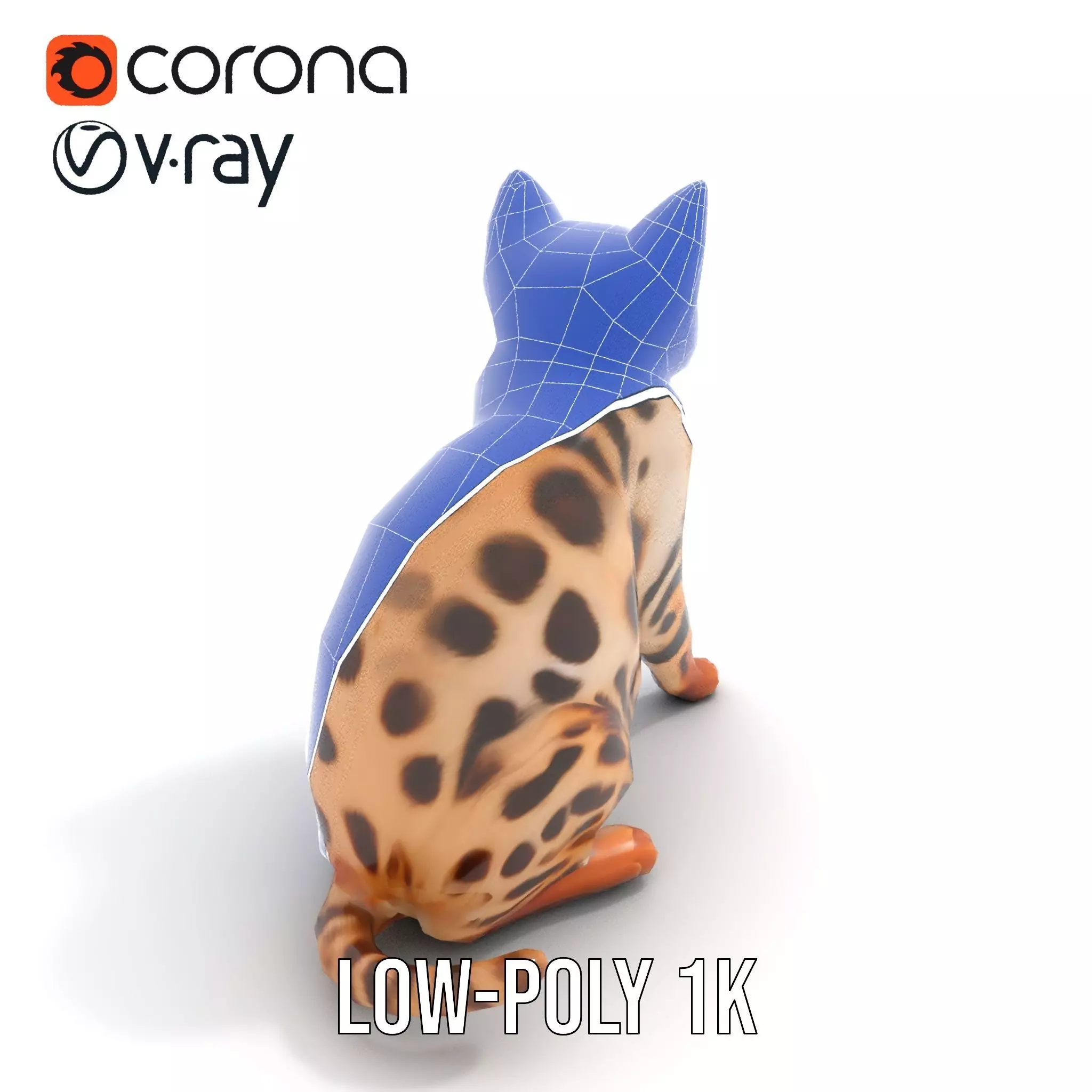 Spotted Bengal Cat model pack Low-poly 3D model_16