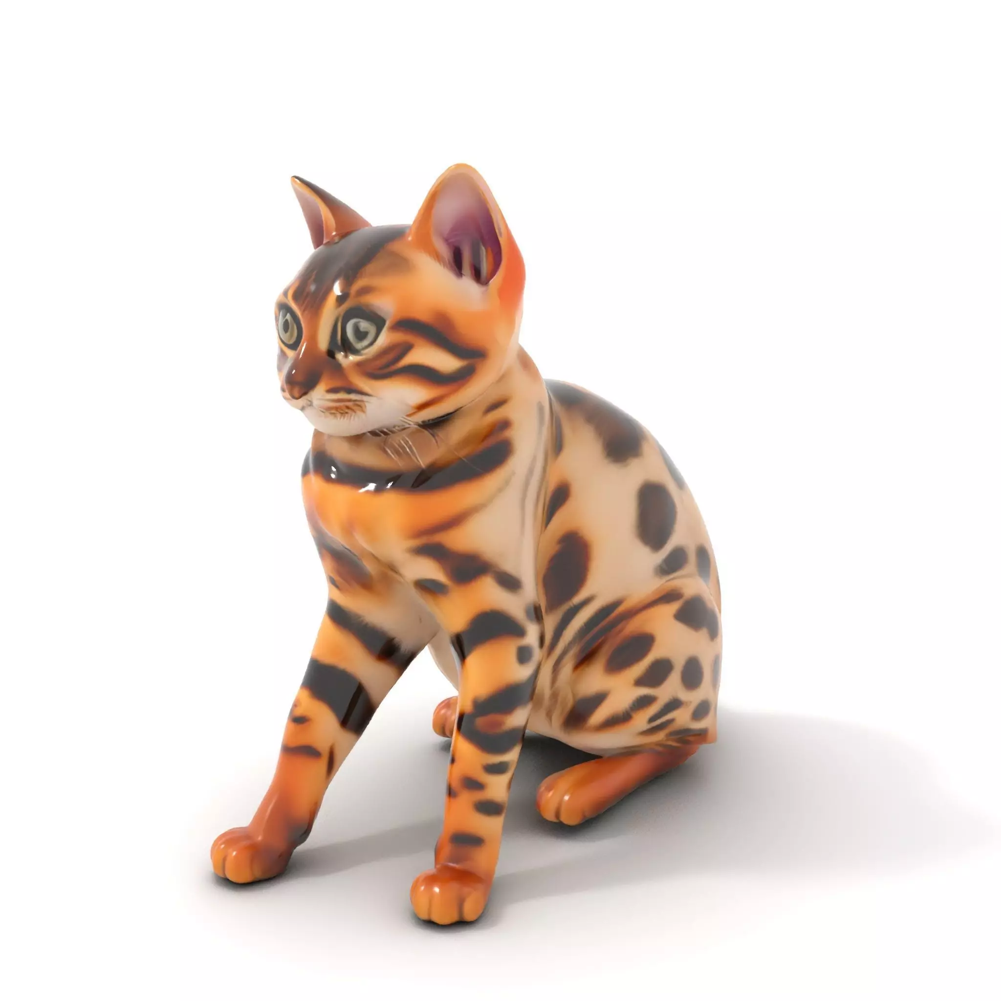 Spotted Bengal Cat model pack Low-poly 3D model_0