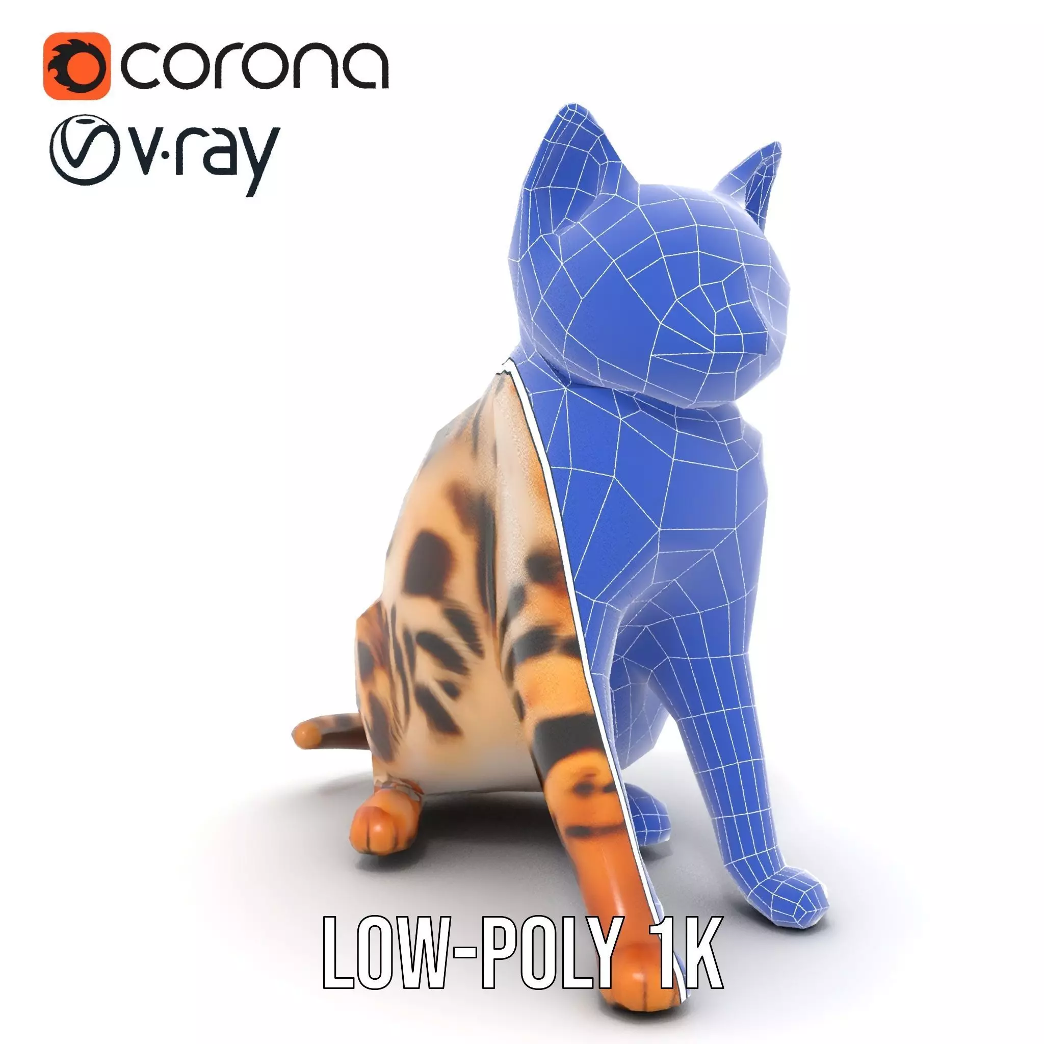 Spotted Bengal Cat model pack Low-poly 3D model_31
