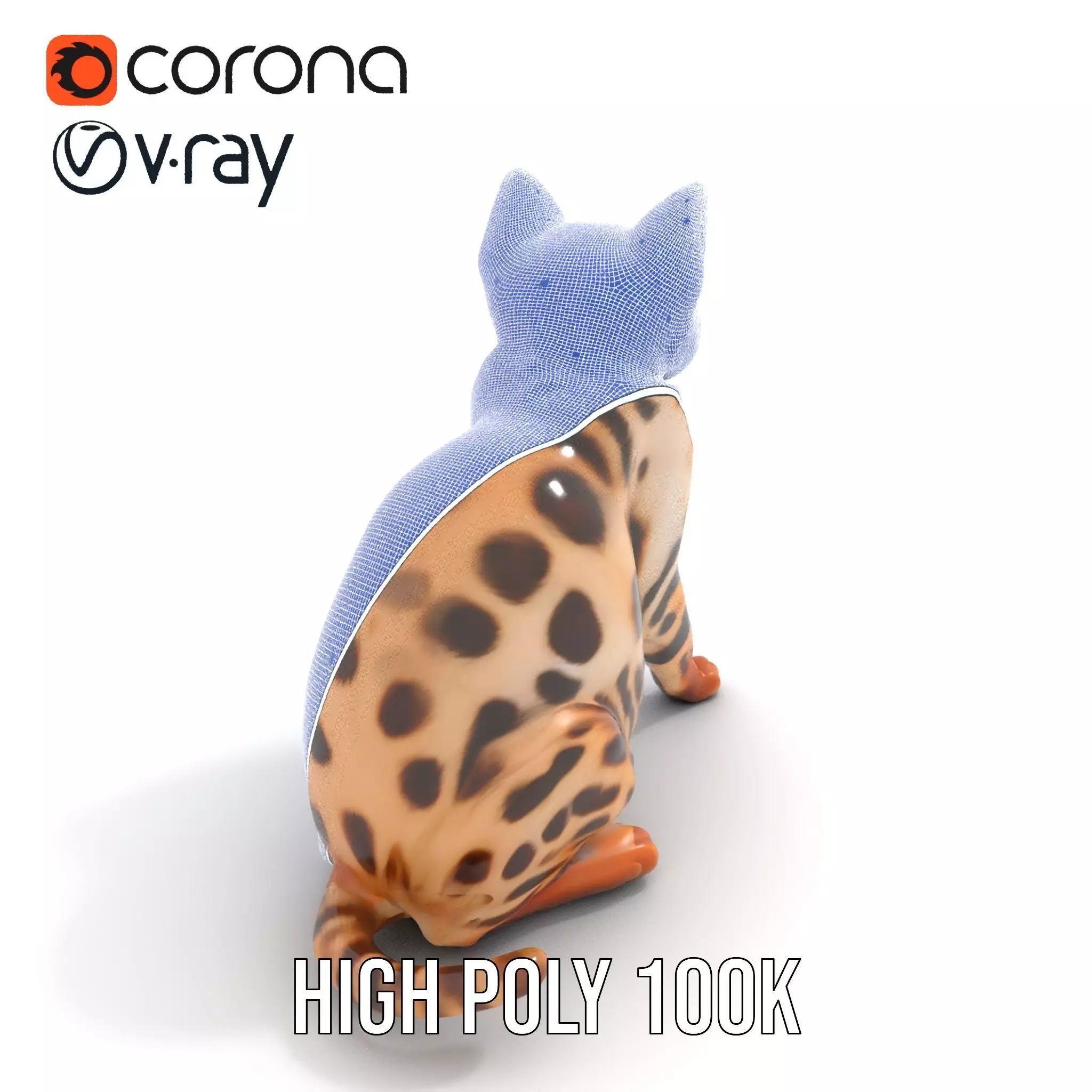 Spotted Bengal Cat model pack Low-poly 3D model_26