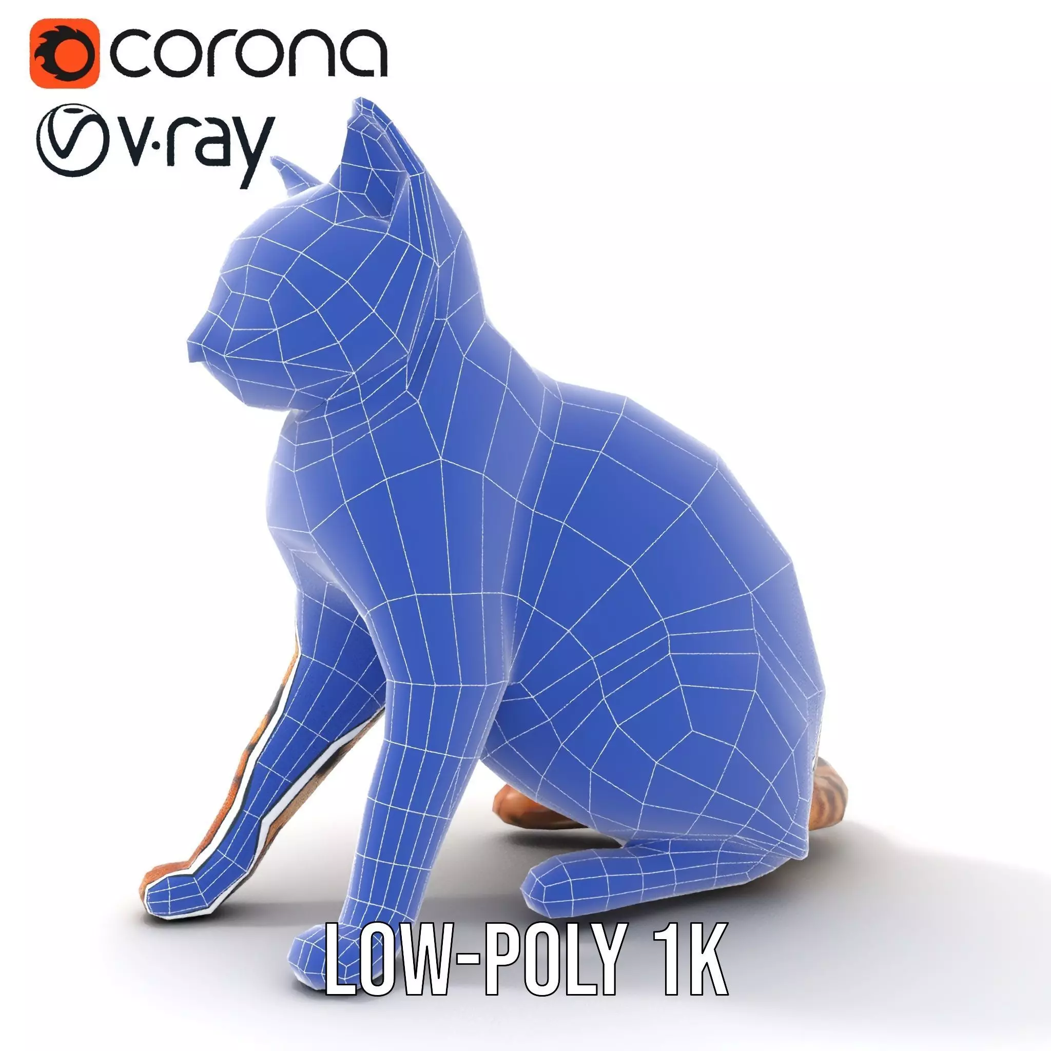 Spotted Bengal Cat model pack Low-poly 3D model_12