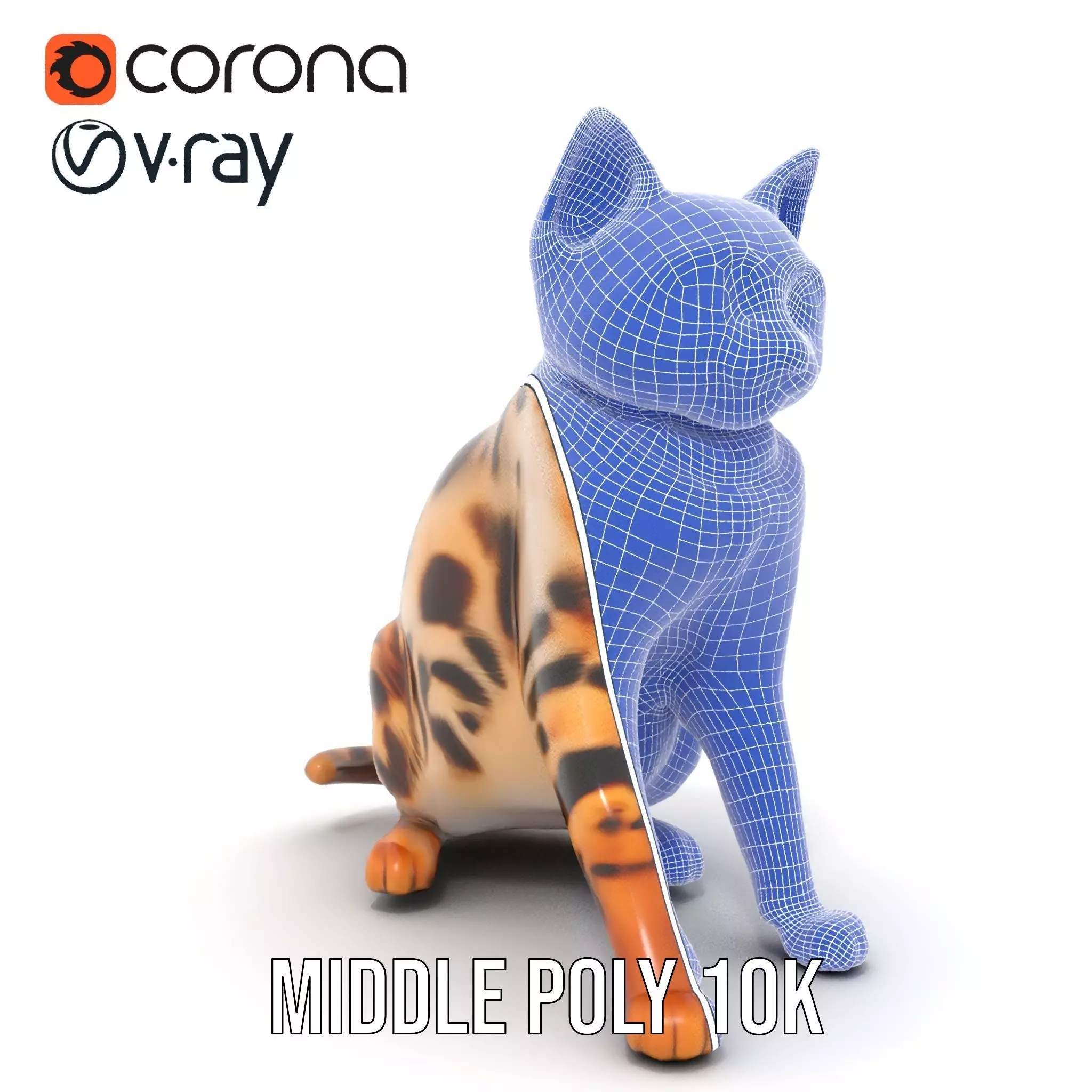 Spotted Bengal Cat model pack Low-poly 3D model_18