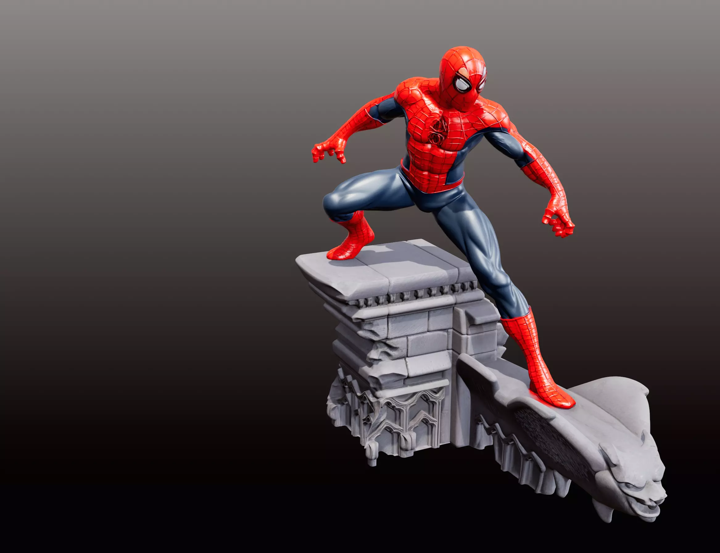 Spider Hero STL Dynamic 3D Model 3D print model