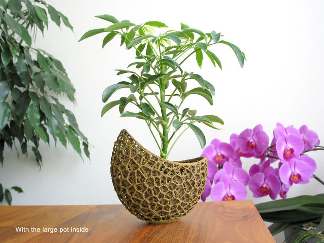 A 2-part burgeoning capsule Planter 3D print model