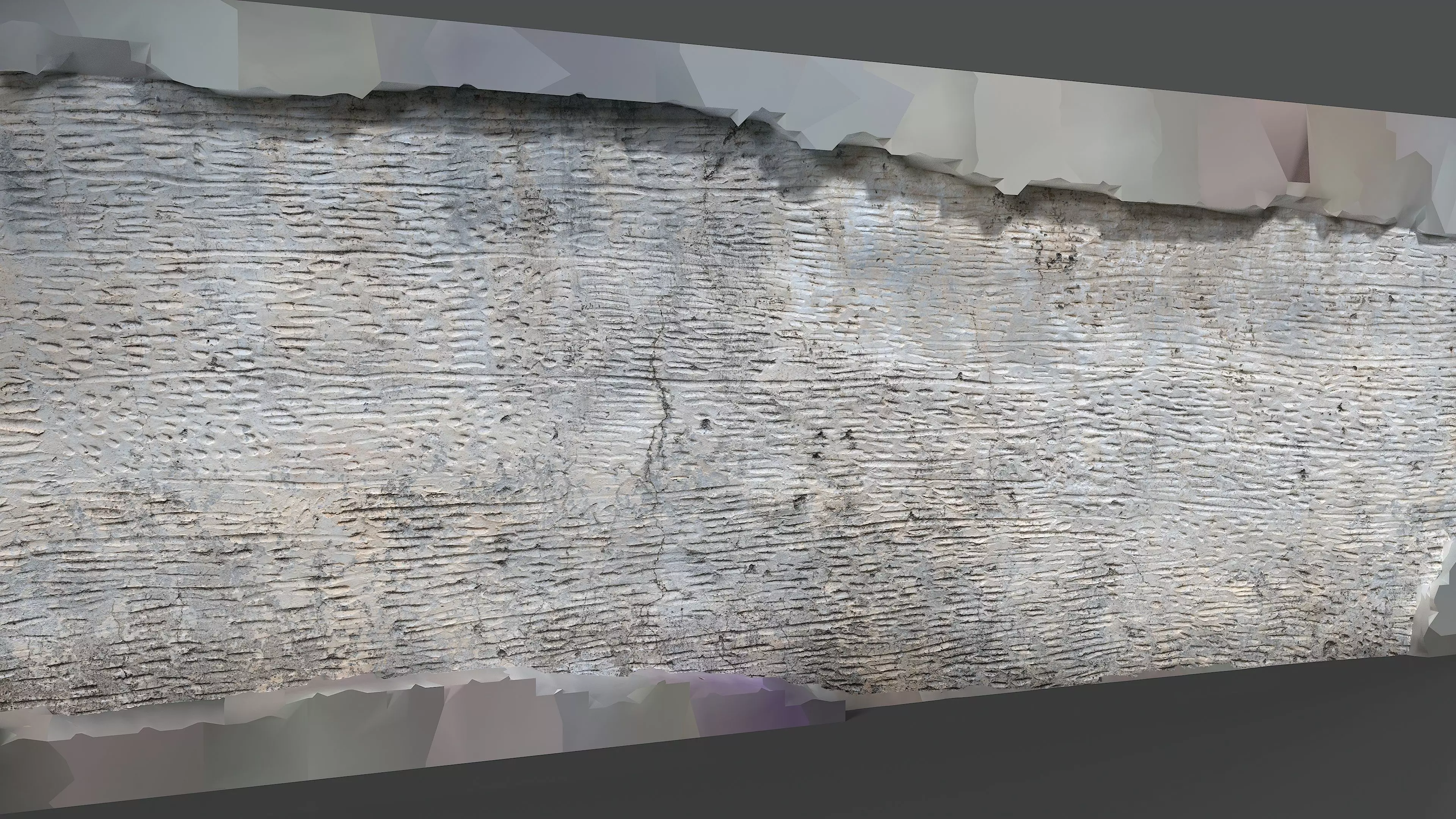 Abandoned Village Surface Scan - Stone Wall 12 3D model_5