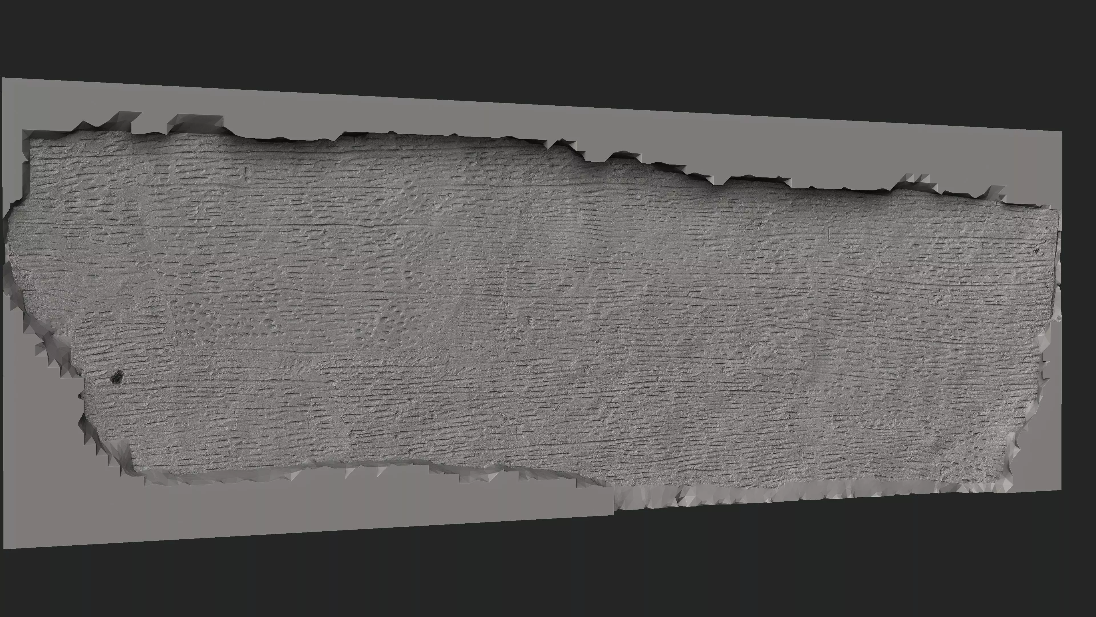 Abandoned Village Surface Scan - Stone Wall 12 3D model_9