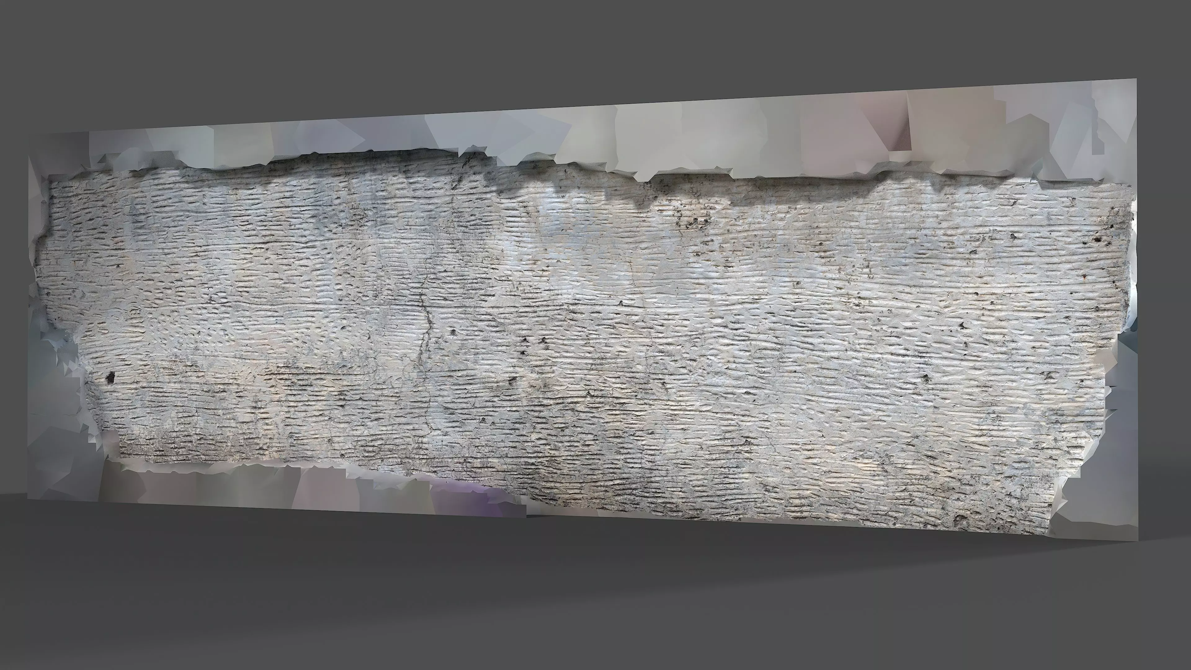 Abandoned Village Surface Scan - Stone Wall 12 3D model_4