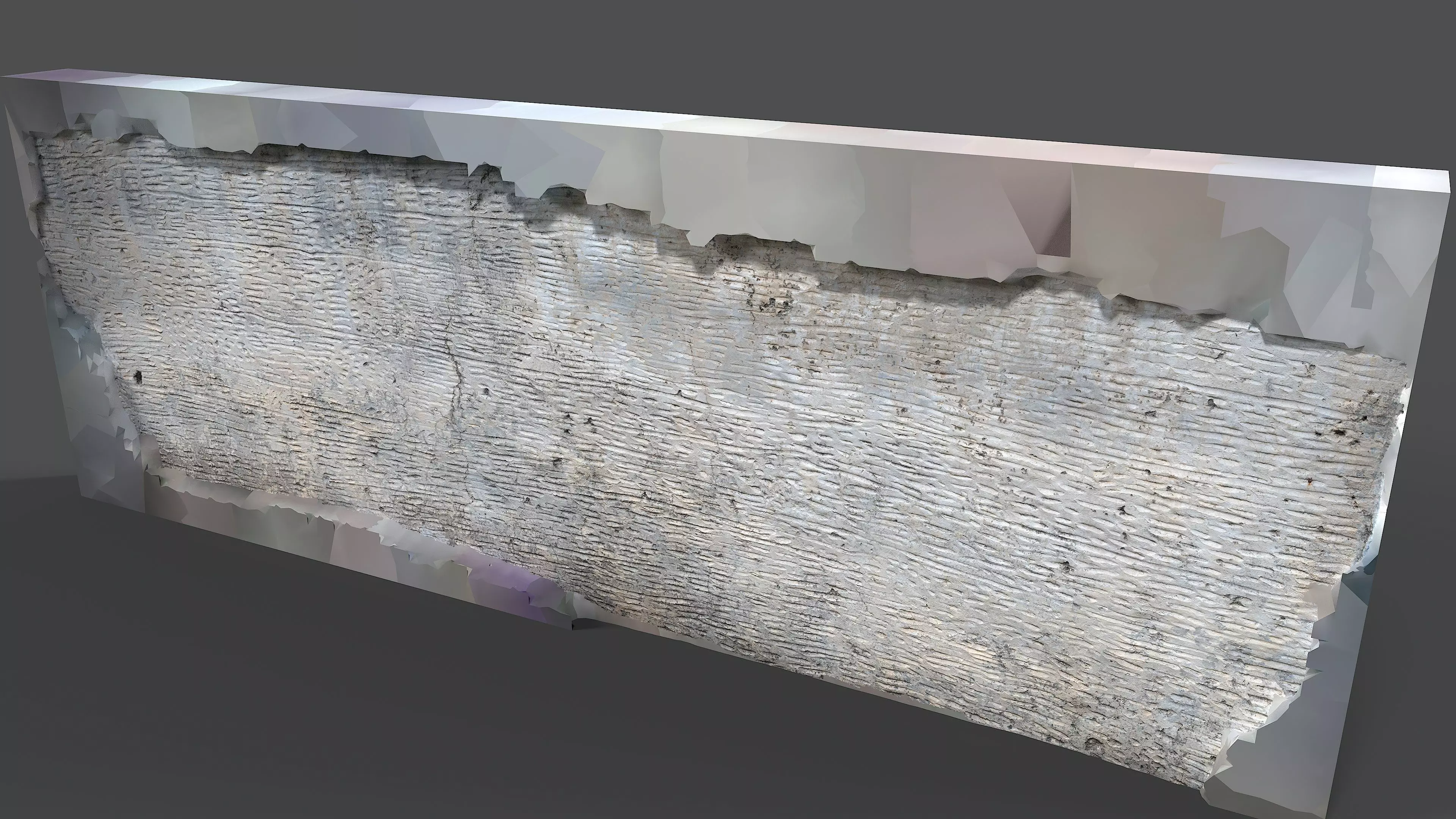 Abandoned Village Surface Scan - Stone Wall 12 3D model_6