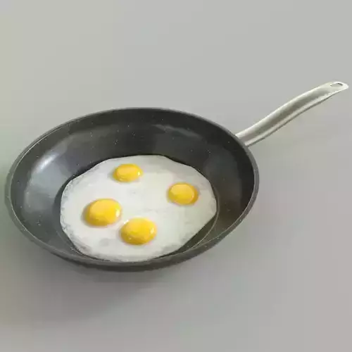 Fried Eggs in Pan