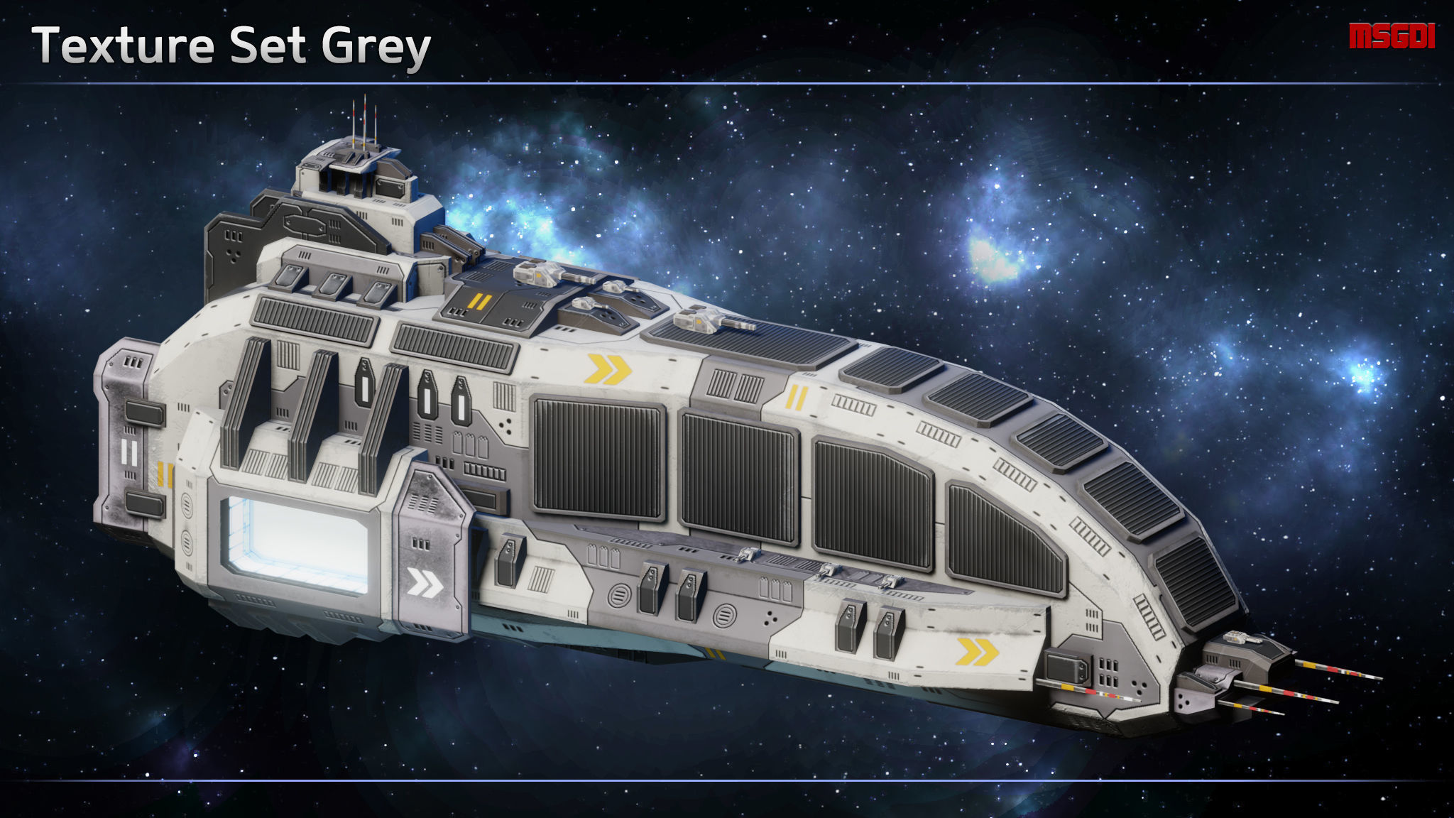 Spaceship William Kidd Pirate Transport Carrier Low-poly 3D model_8