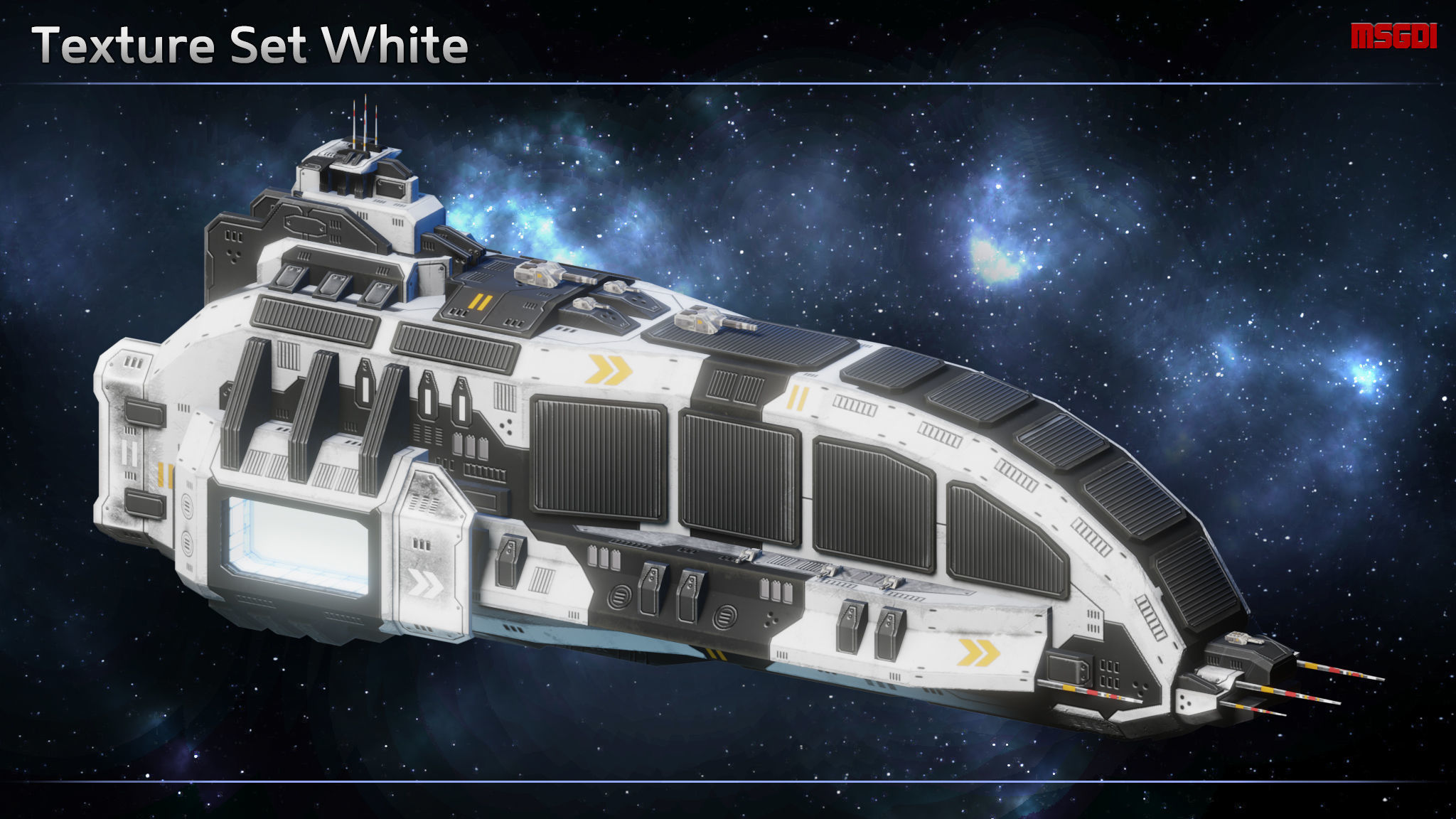 Spaceship William Kidd Pirate Transport Carrier Low-poly 3D model_10