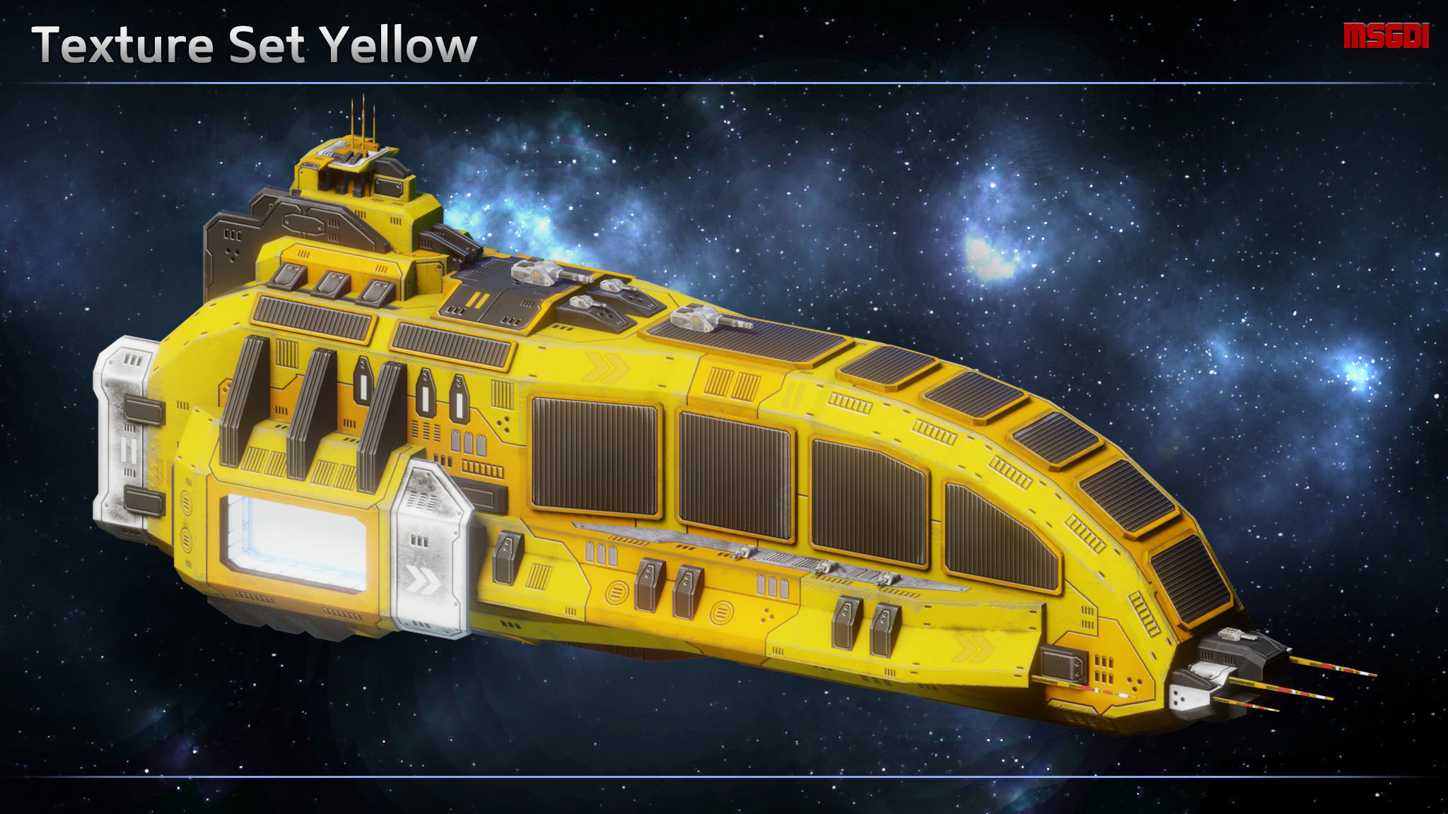 Spaceship William Kidd Pirate Transport Carrier Low-poly 3D model_11