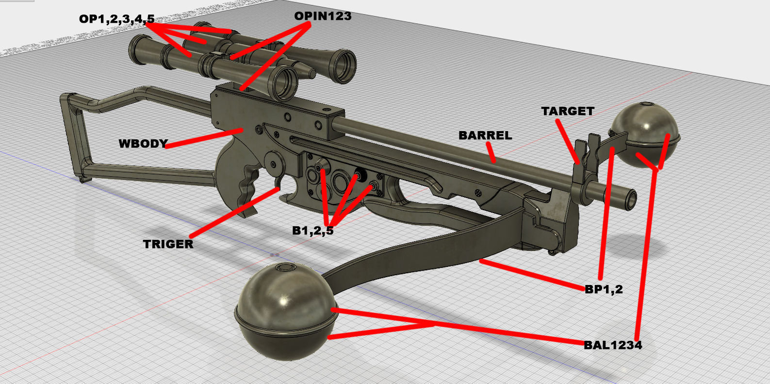 Bowcaster Wookiee Crossbow 3D print model_4