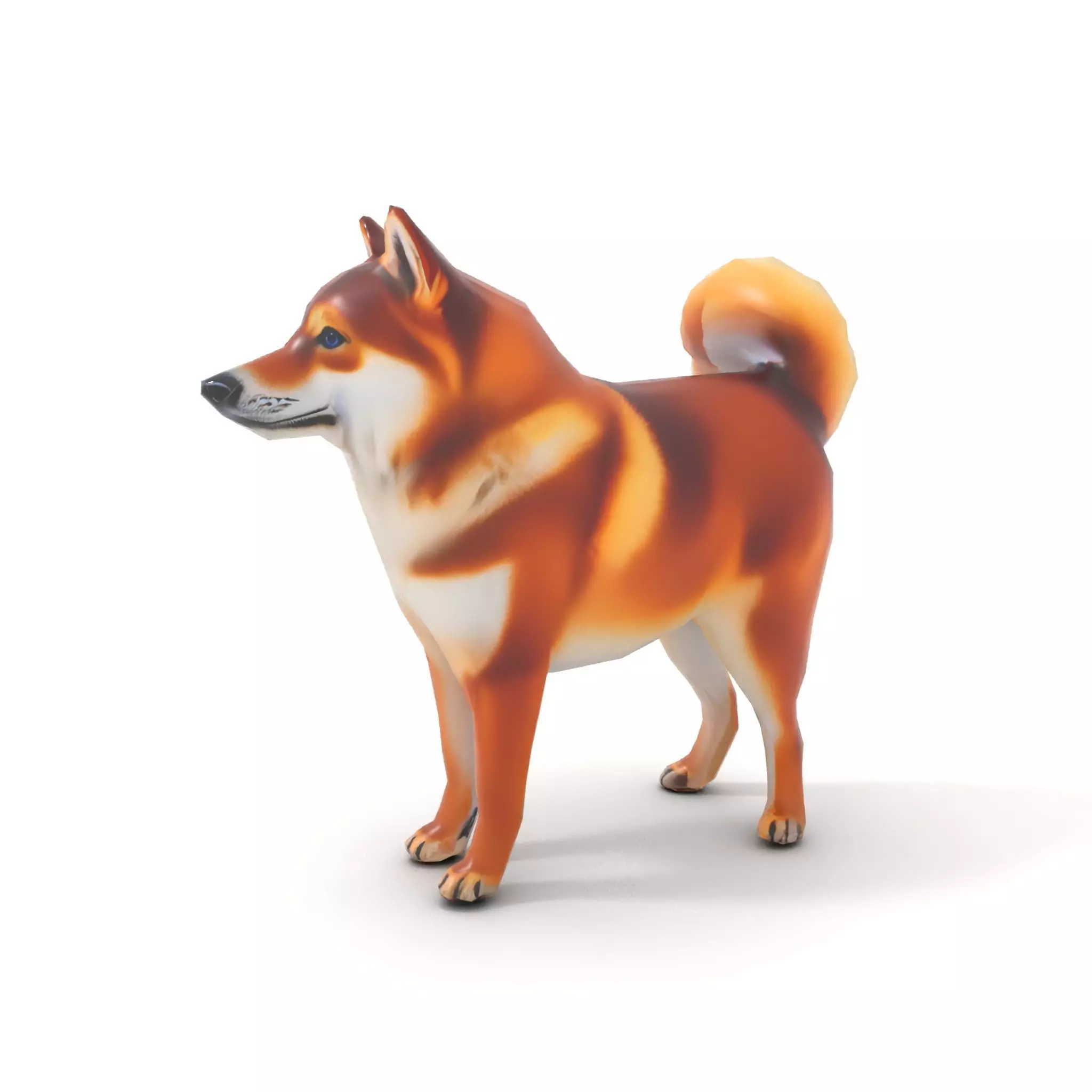 Shiba Inu Fur model pack Low-poly 3D model_7