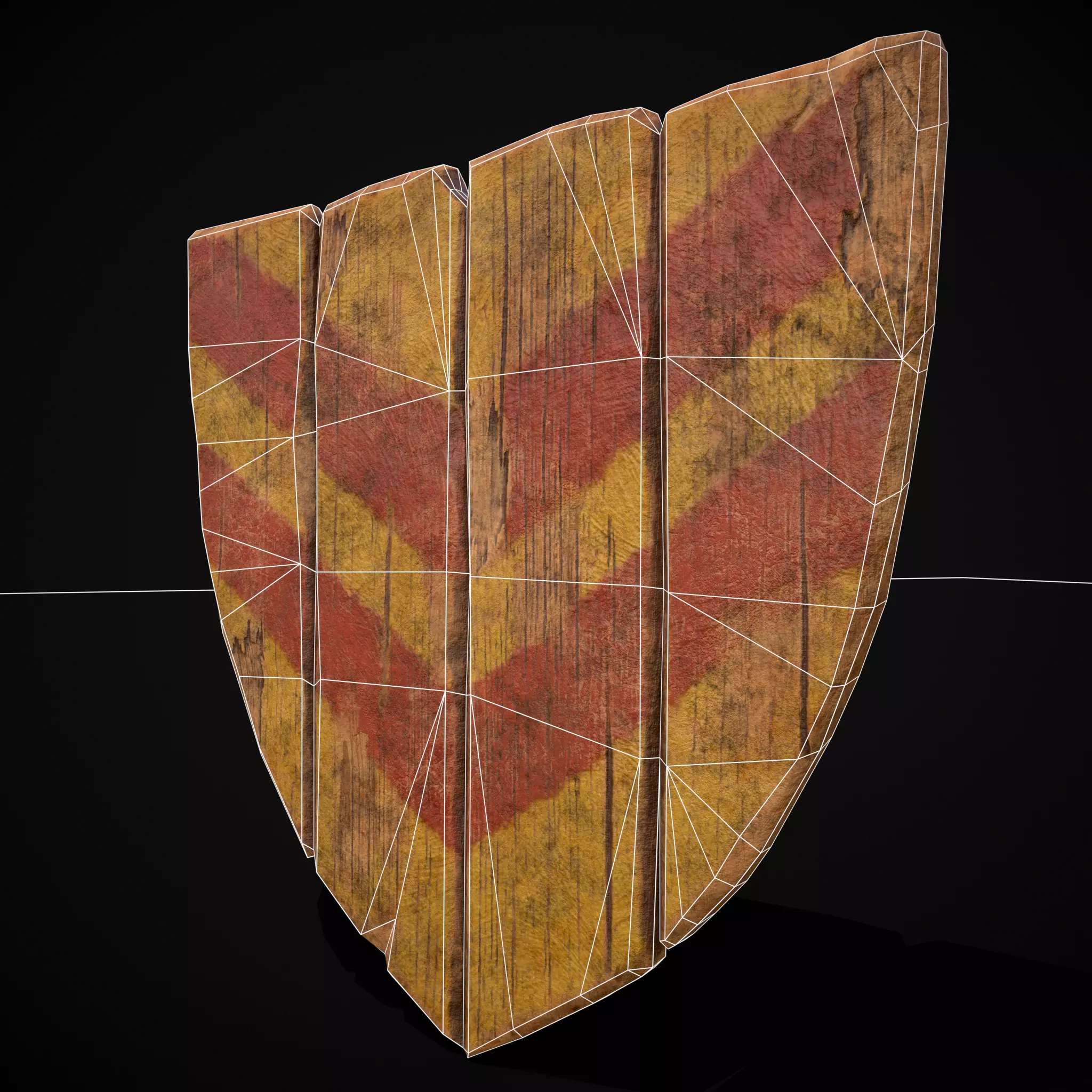 R Y Stripes Coat of Arms Low-poly 3D model_4