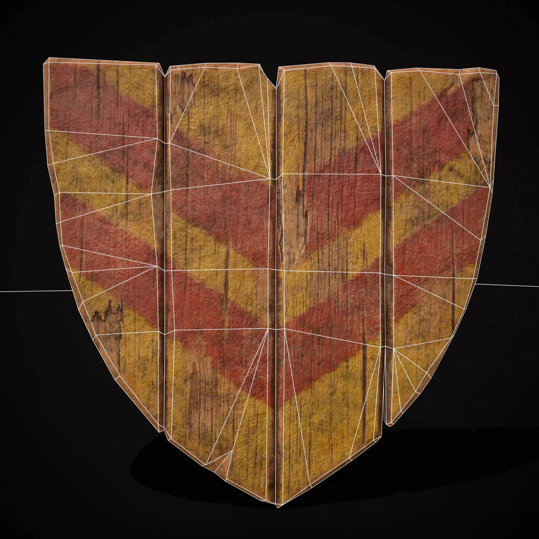 R Y Stripes Coat of Arms Low-poly 3D model_2