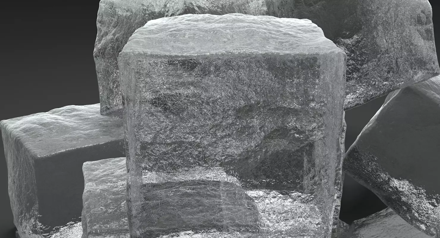 Ice Cubes for V-Ray Low-poly 3D model_5