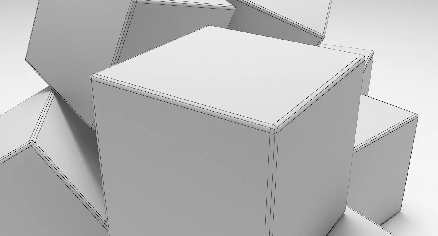 Ice Cubes for V-Ray Low-poly 3D model_8