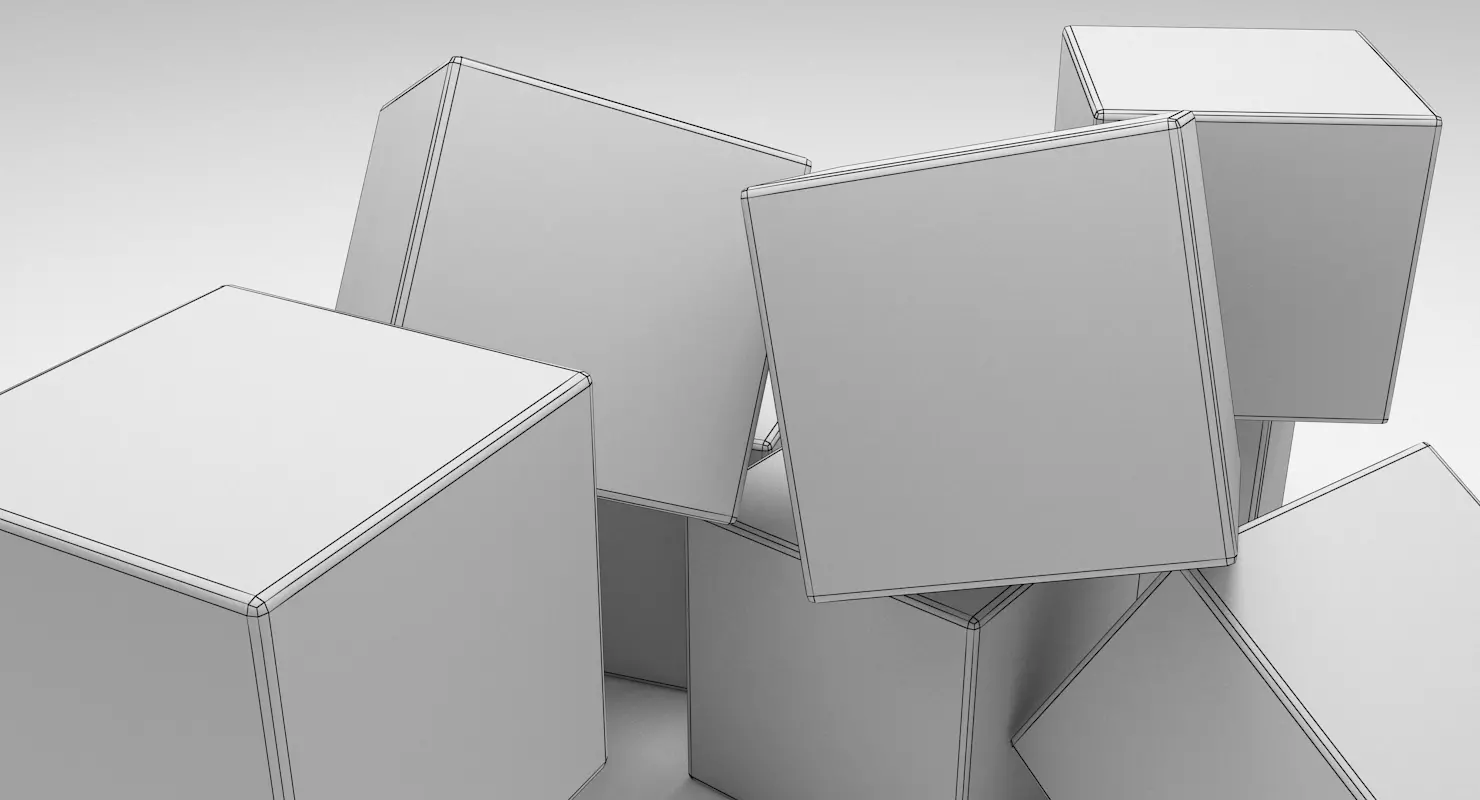 Ice Cubes for V-Ray Low-poly 3D model_9