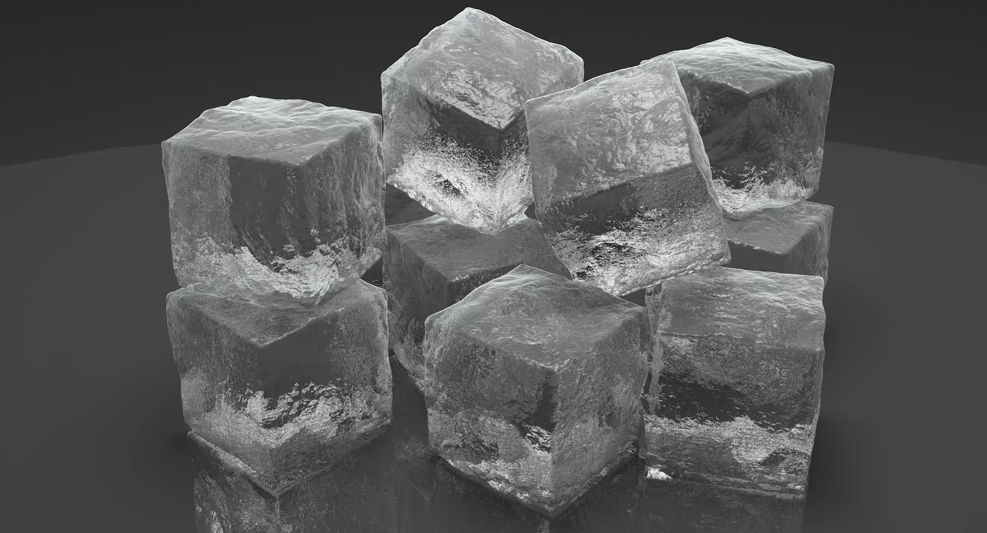 Ice Cubes for V-Ray Low-poly 3D model_0