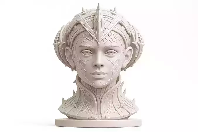 Cyber Fantasy Female Bust