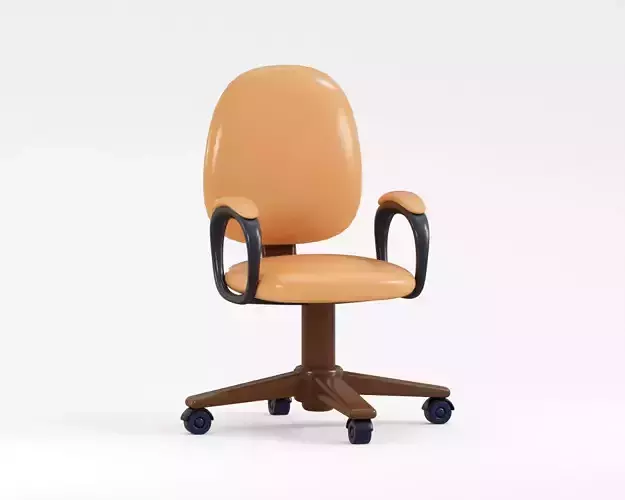 Cartoon Office chair Low-poly 3D model