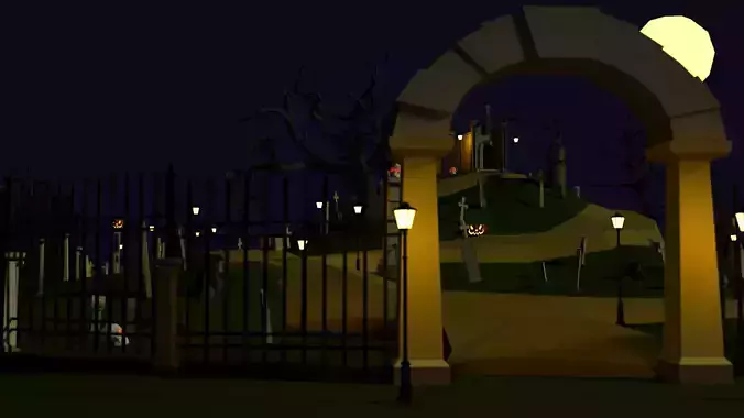 The Ultimate Graveyard Game Pack Low-poly 3D model